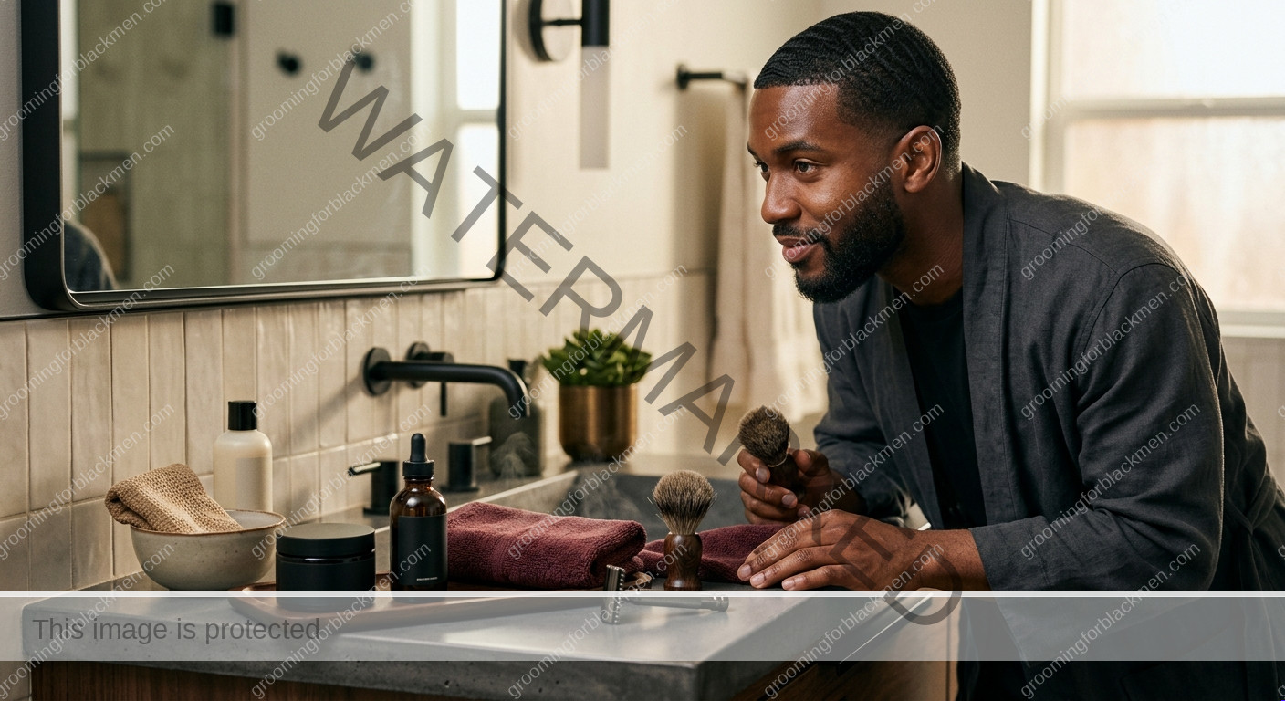 Lineup Irritation for Black Men - preparation for Black men