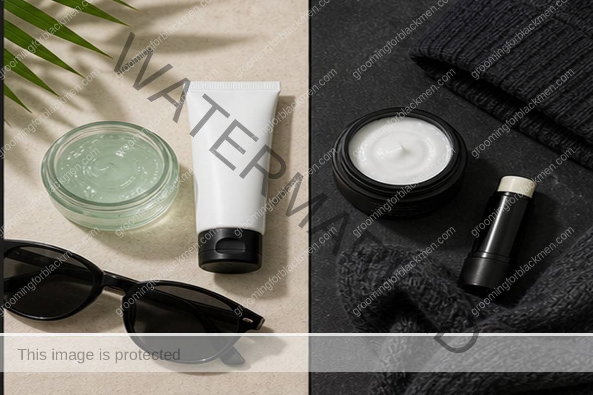 Seasonal Skincare for Black Men - product tools
