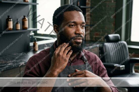 Black man grooming routine image for Beard Mistakes for Black Men: Practical Grooming Guide