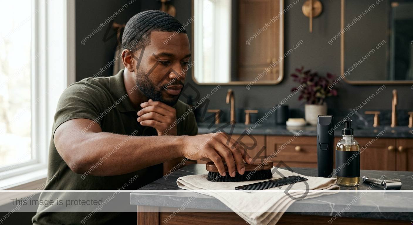 Brush and Comb for Black Men - preparation for Black men