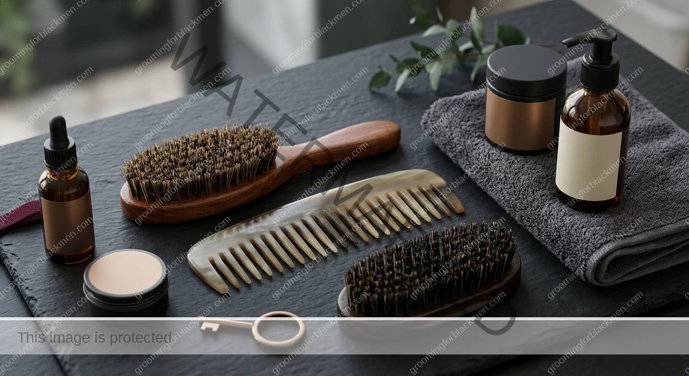 Brush and Comb for Black Men - product tools for Black men