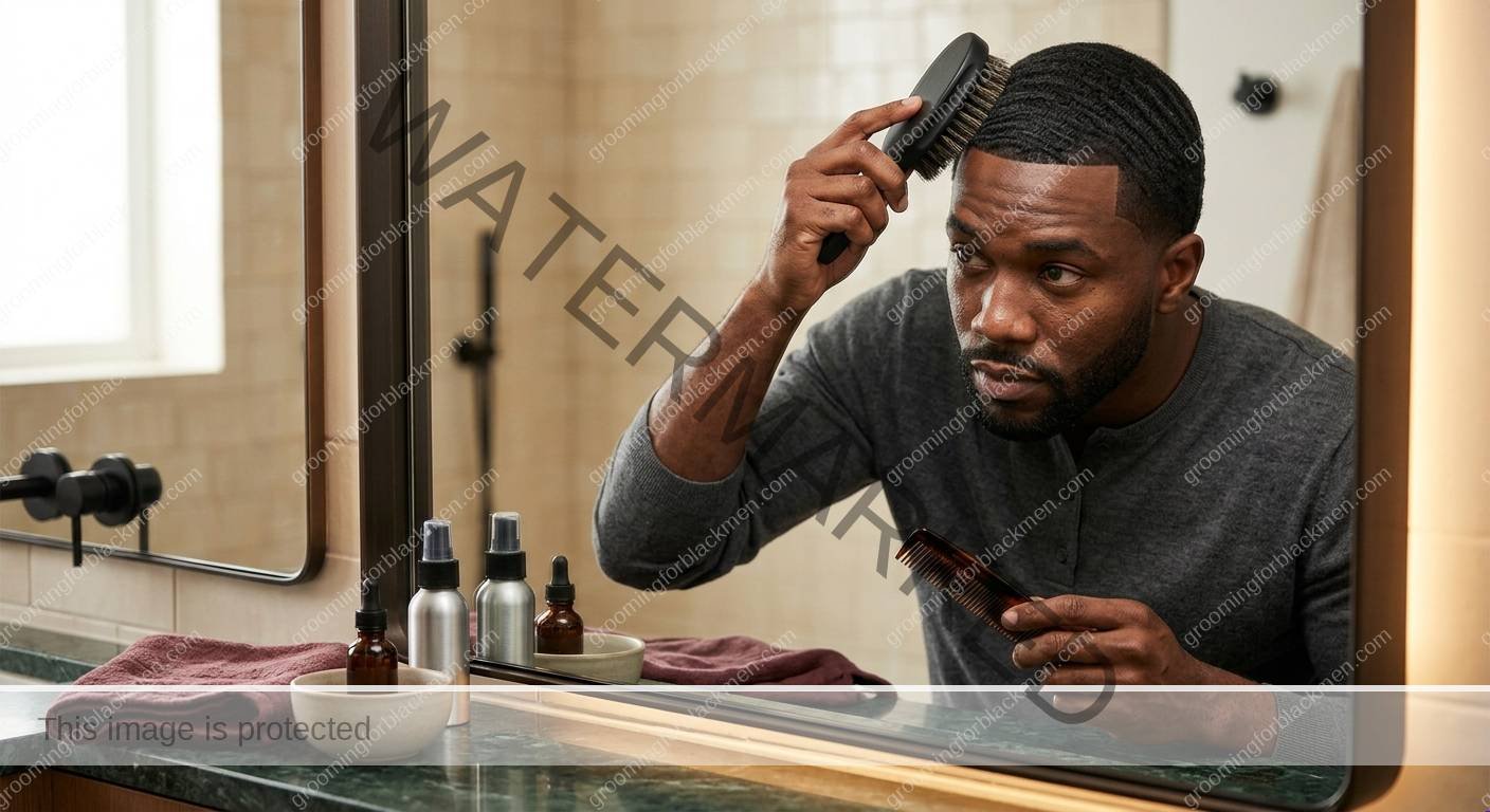 Brush and Comb for Black Men - technique for Black men