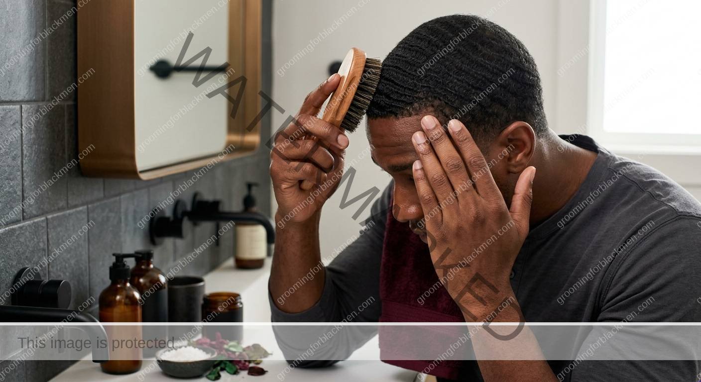 Dry Scalp for Black Men - technique for Black men