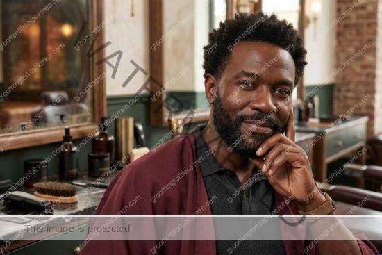 Black man grooming routine image for Receding Hairline Styling for Black Men: Practical Grooming Guide