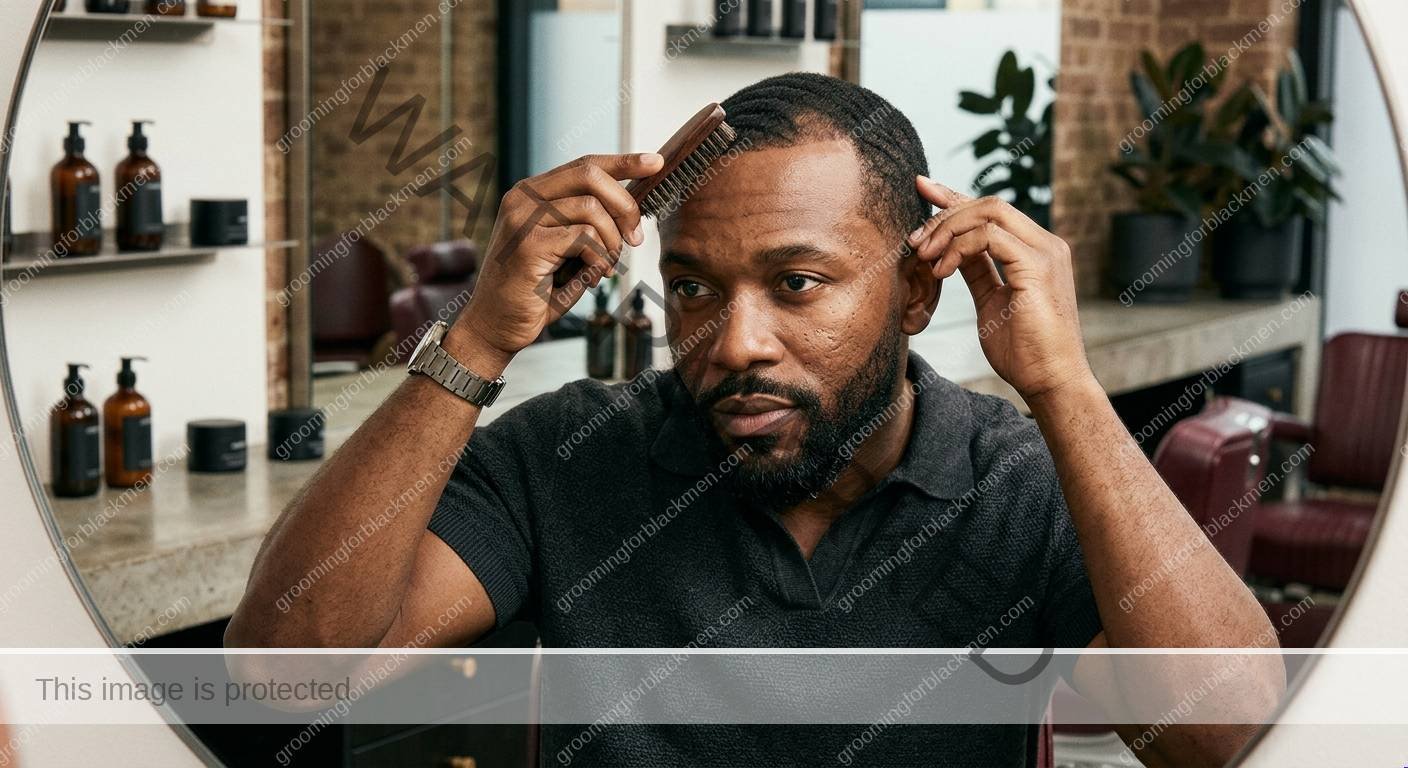 Receding Hairline Styling for Black Men - technique for Black men