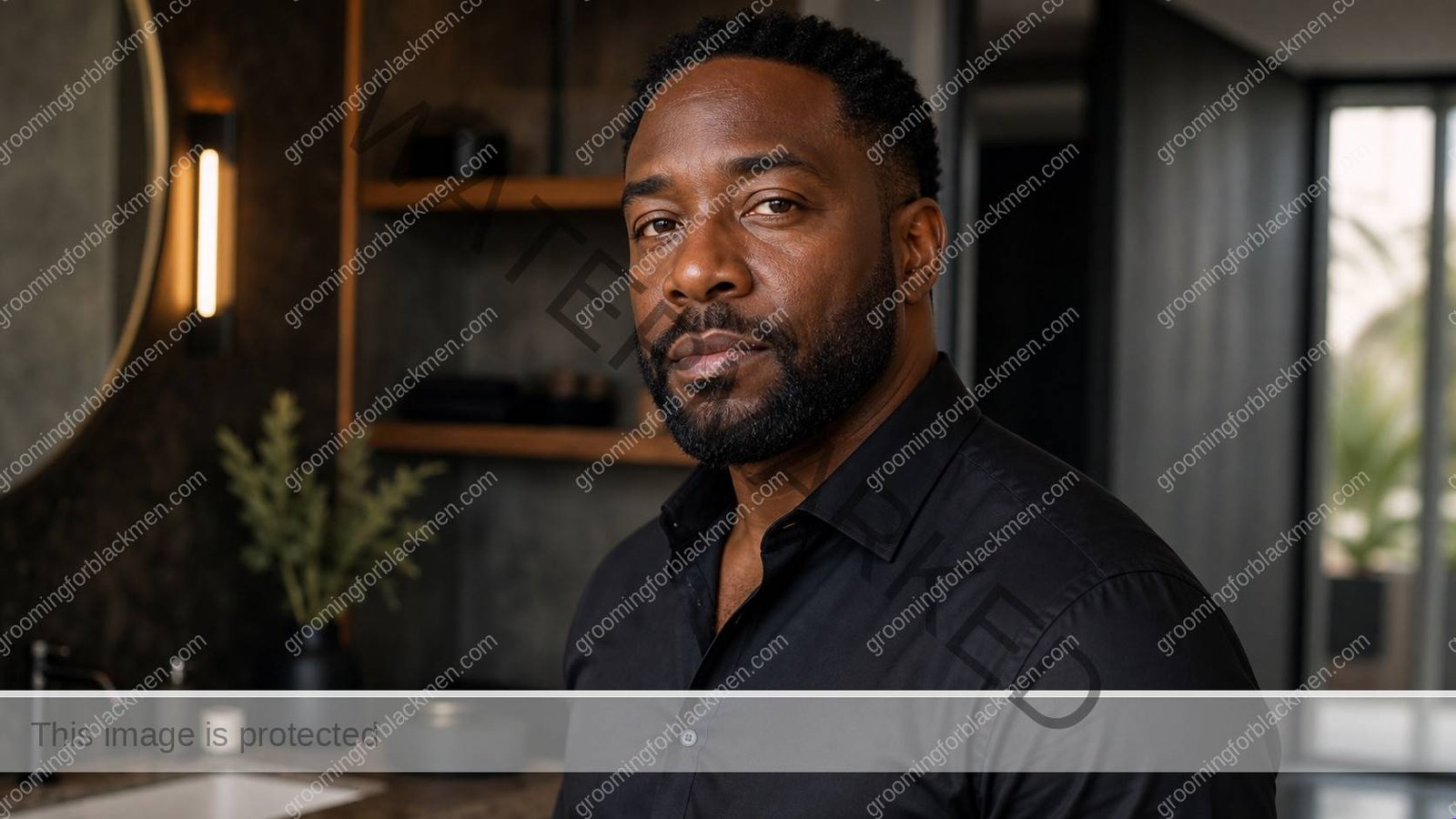 Black man completing a beginner retinol routine after age 30 with natural skin texture visible - Grooming For Black Men