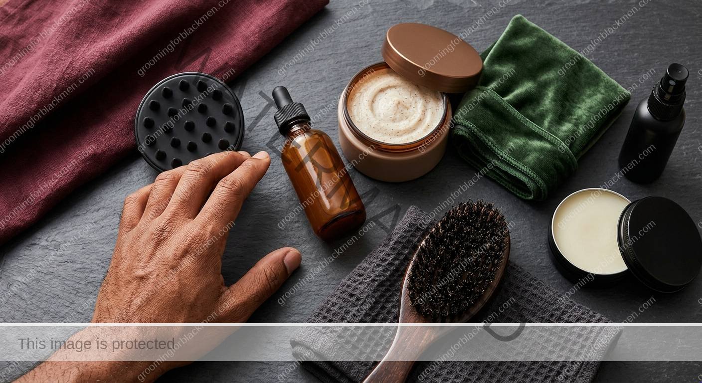 Scalp Exfoliation for Black Men - product tools for Black men