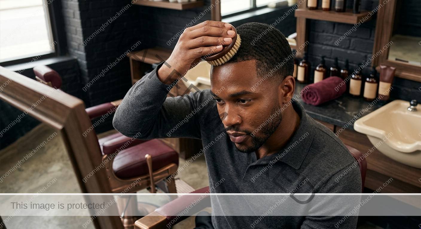 Scalp Exfoliation for Black Men - technique for Black men