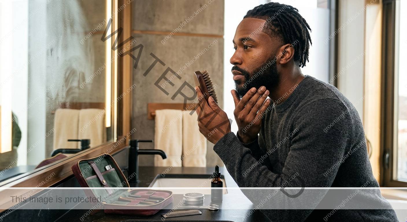 Travel Beard Kit for Black Men - technique for Black men