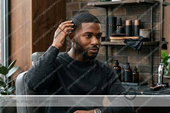 Black man grooming routine image for Waves Troubleshooting for Black Men: Practical Grooming Guide