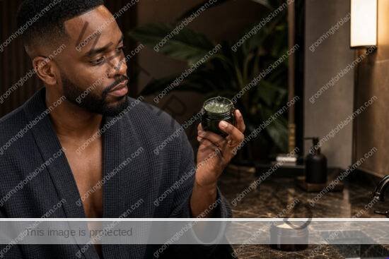 Black man in a premium editorial setting for best moisturizer for Black men face