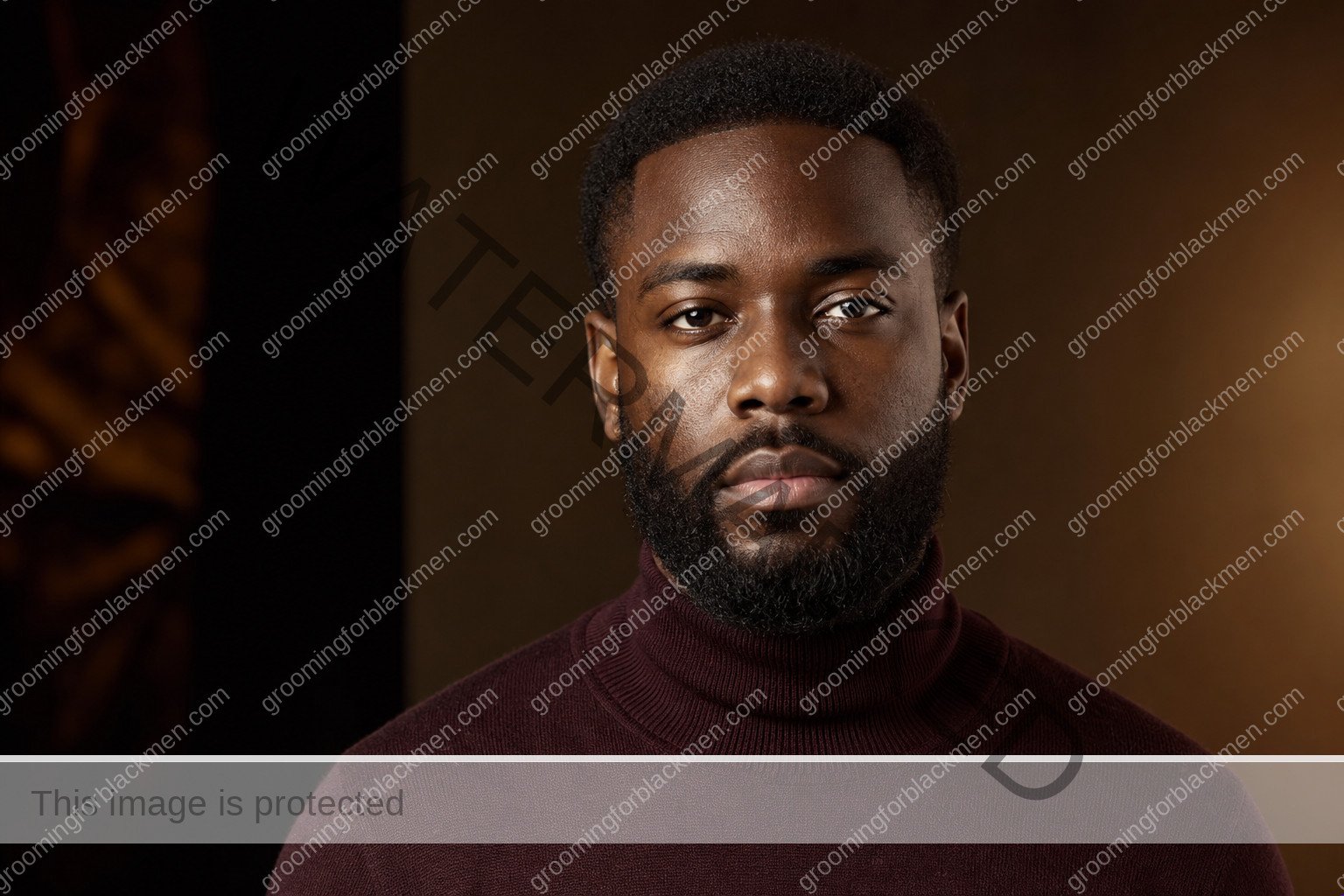 Black man in a premium editorial setting for skincare ingredients to avoid Black men irritation