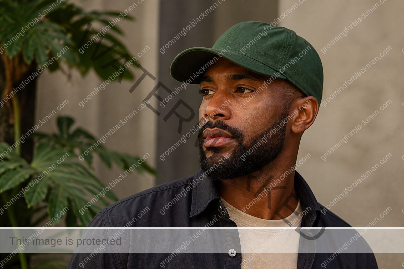 Black man in a premium editorial setting for sunscreen for Black men why necessary